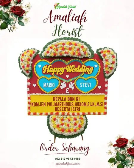 Papan Bunga Pernikahan Tanjung Raja Sakti